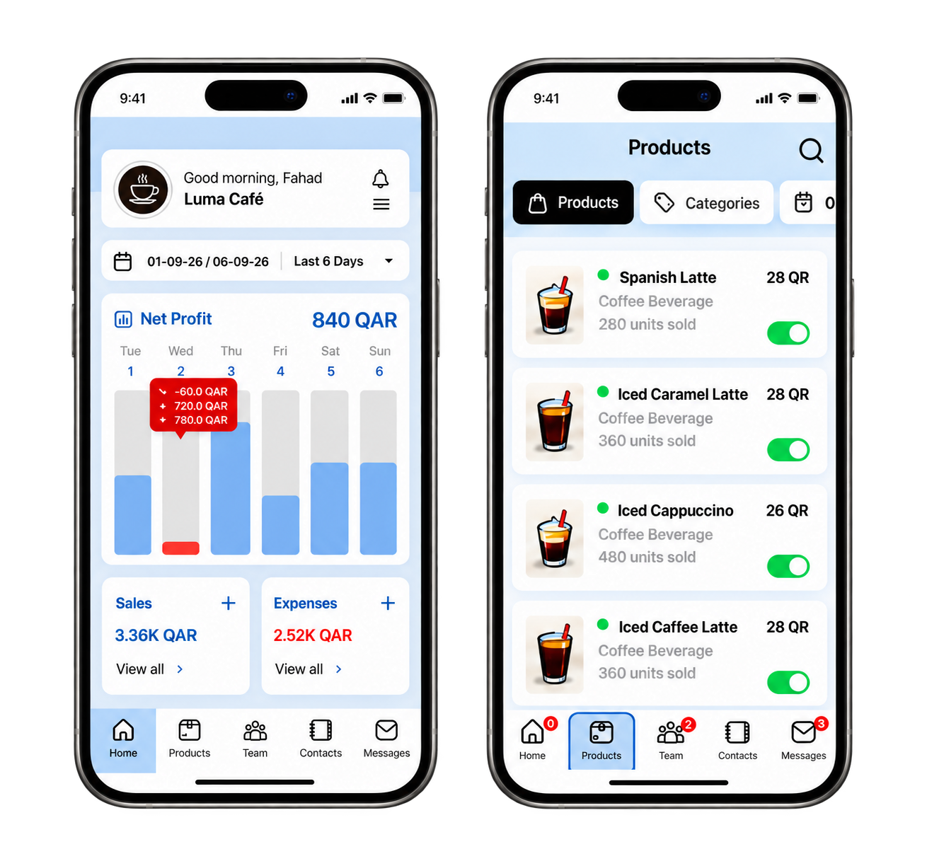 Systemy owner app with complete Home and Products screens